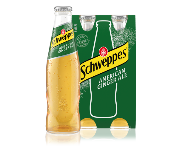 Produktabbildung von Schweppes American Ginger Ale im grünen Design.