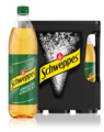1,0 Liter Flaschen Schweppes American Ginger Ale im 6er-Kasten.