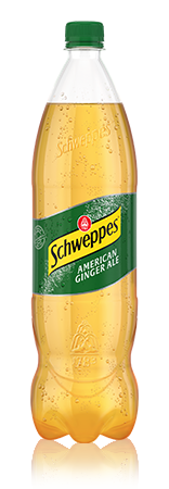 1,25 Liter Flasche Schweppes American Ginger Ale.
