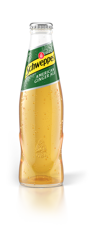0,2 Liter Alice Flasche Schweppes American Ginger Ale.