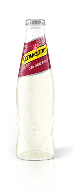 0,2 Liter Alice Flasche Schweppes Ginger Beer.
