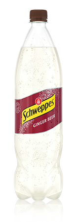 1,25 Liter Flasche Schweppes Ginger Beer.