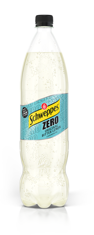 1,25 Liter Flasche Schweppes Original Bitter Lemon Zero.