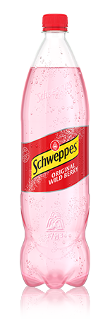 1,25 Liter Flasche Schweppes Original Wild Berry.