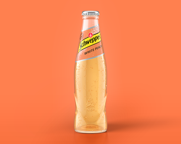 0,2 Liter Alice Flasche Schweppes White Peach.