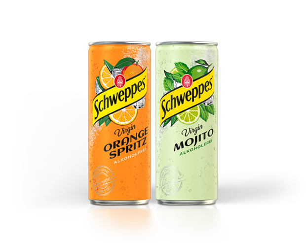 Produktrange Schweppes Virgin.