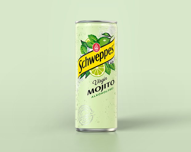 Dose von Schweppes Virgin Mojito, alkoholfrei.