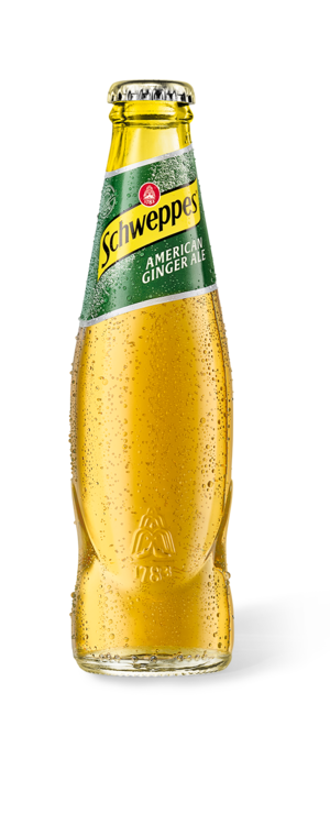 0,2 Liter Alice Flasche Schweppes American Ginger Ale.