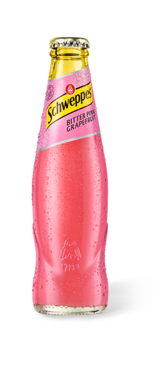 Schweppes Bitter Pink Grapefruit als 0,2 Liter Flasche.