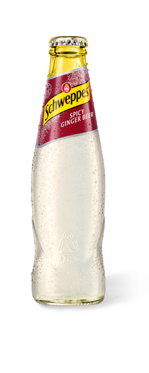 0,2 Liter Alice Flasche Schweppes Ginger Beer.
