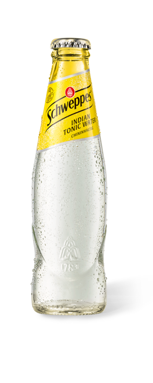 0,2 Liter Alice Flasche Schweppes Indian Tonic Water.