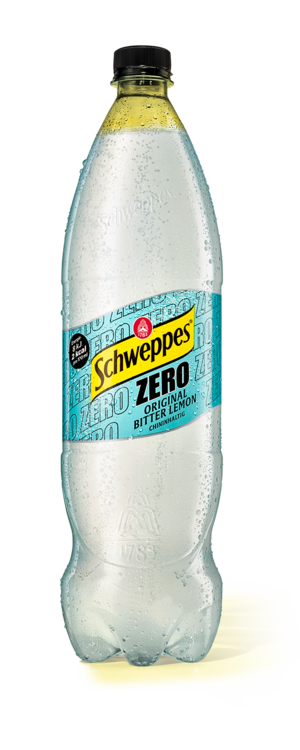 1,25 Liter Flasche Schweppes Original Bitter Lemon Zero.