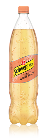1,25 Liter Flasche Schweppes White Peach.