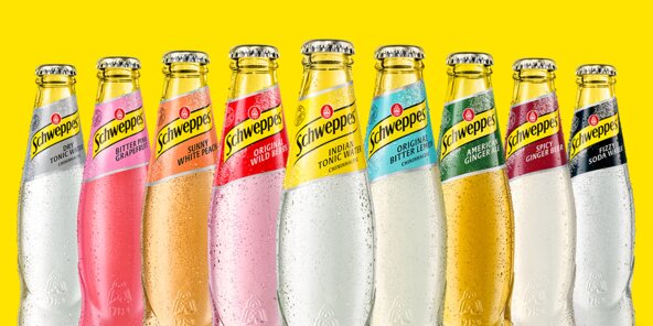 Produktrange Schweppes Classic.