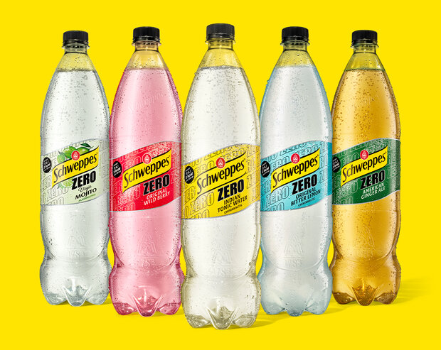 Produktrange Schweppes Zero.