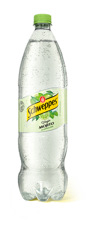 1,25 Liter Flasche Schweppes Virgin Mojito, alkoholfrei.