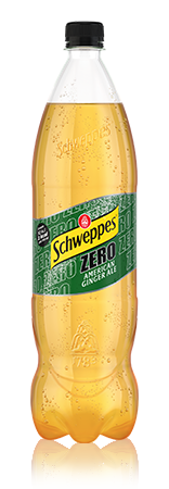 1,25 Liter Flasche Schweppes American Ginger Ale Zero.