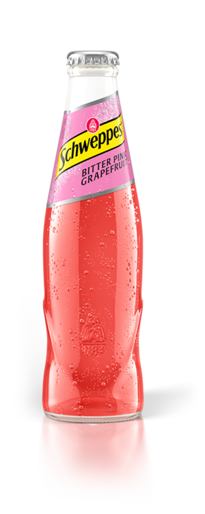 Schweppes Bitter Pink Grapefruit als 0,2 Liter Flasche.