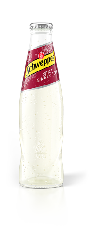 0,2 Liter Alice Flasche Schweppes Ginger Beer.