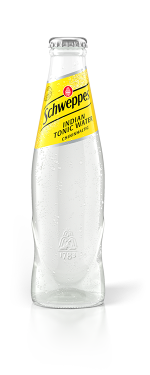 0,2 Liter Alice Flasche Schweppes Indian Tonic Water.