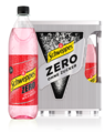 1,0 Liter Flaschen Schweppes Original Wild Berry Zero im 6er-Kasten.