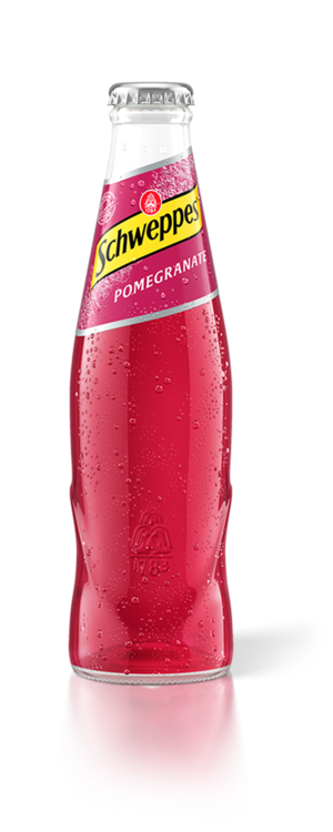0,2 Liter Alice Flasche Schweppes Pomegranate.
