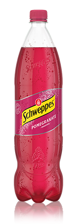 1,25 Liter Flasche Schweppes Pomegranate.