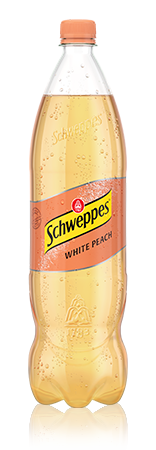 1,25 Liter Flasche Schweppes White Peach.