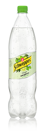 1,25 Liter Flasche Schweppes Virgin Mojito, alkoholfrei.