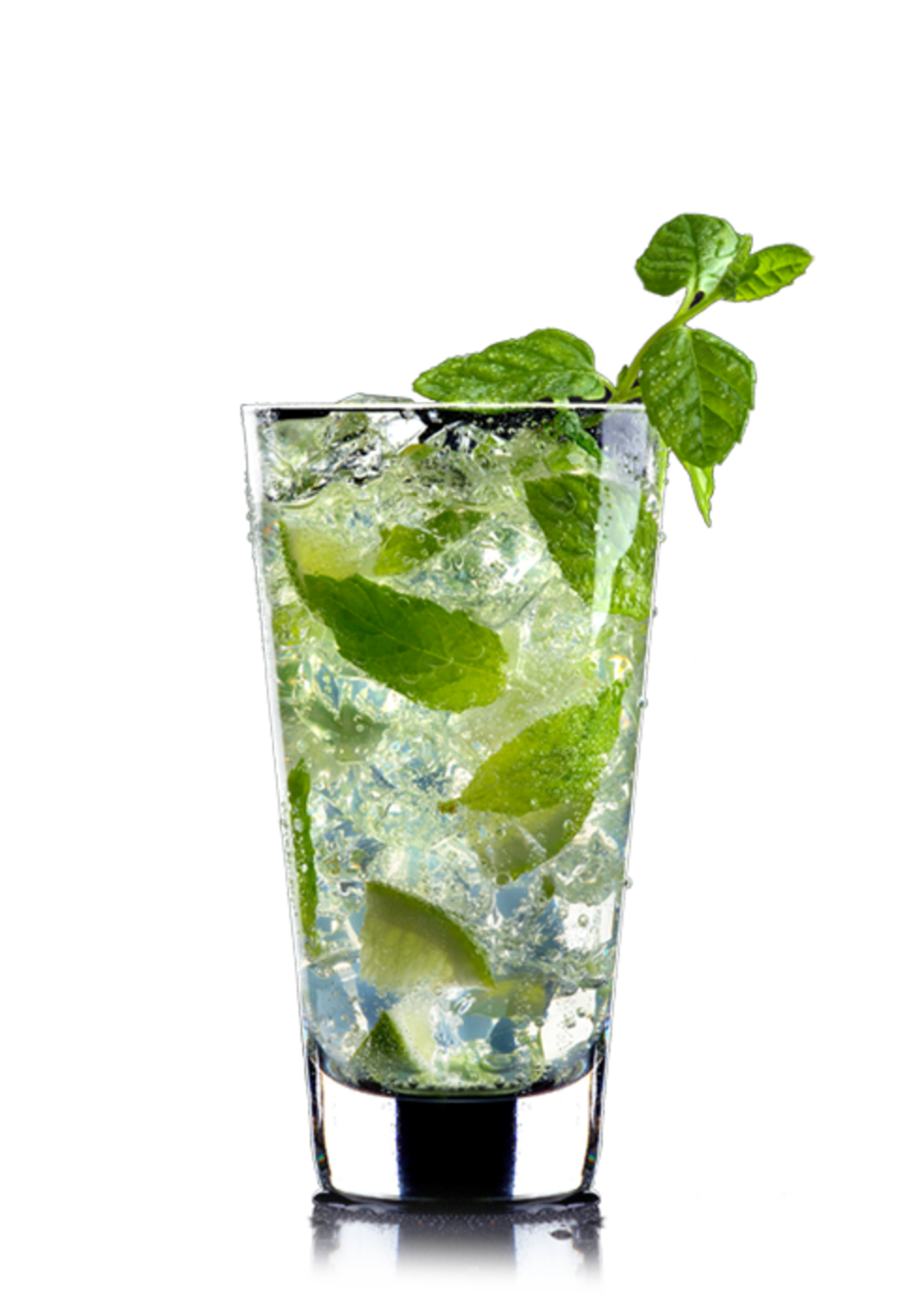 Ein Glas mit einem klassischen Mojito